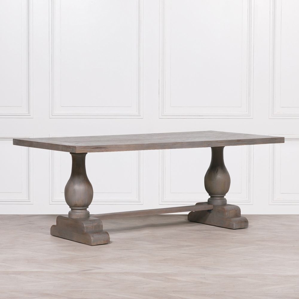 Product photograph of Wooden Rustic And Grey 8 Seater Rectangular Dining Table - 210cm from Choice Furniture Superstore.